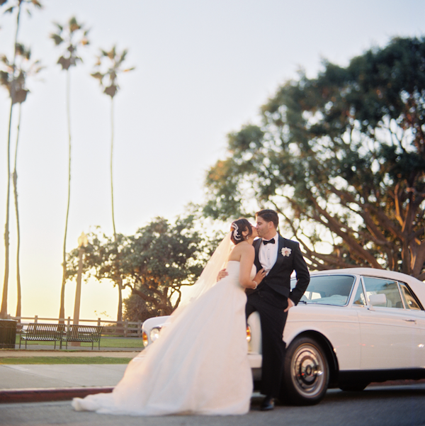 santa monica bride and groom