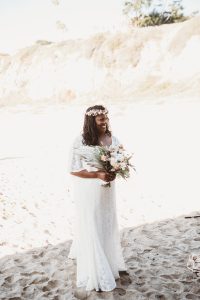 boho bride malibu elopement planned by Meadows Events