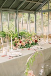 greenhouse wedding_blush rose centerpiece-meadows events