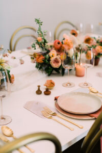 spring flowers table setting