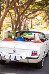 peach and coral wedding summer car ideas in california